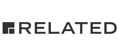 Related logo in gray text.